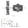 CERROJO B-4 LLAVE 2 LADOS PASADOR DE 183MM CILINDRO REDONDO DE 70MM