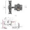 CERROJO B-8 LLAVE 2 LADOS DE 165MM CILINDRO DE PERA DE 50MM