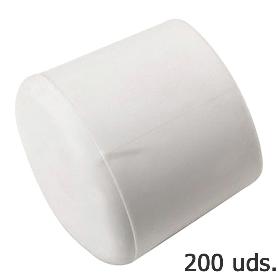 CONTERA PLASTICO REDONDA EXTERIOR BLANCA  8 MM. BOLSA 200 UNIDADES