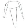 SOPORTE MACETA PIE ZINCADO 20 CMS