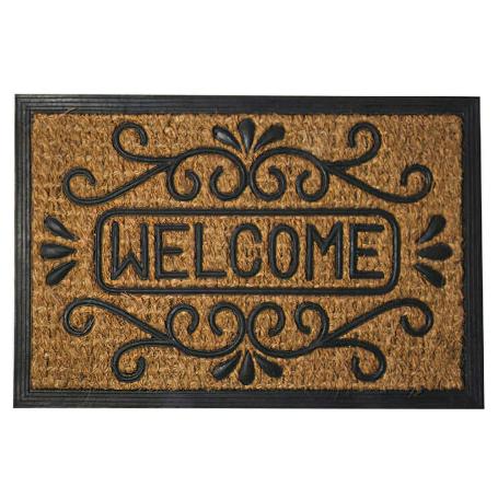 FELPUDO FIBRA COCO Y GOMA WELCOME 40X60 CM.