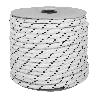CUERDA POLIESTER TRENZADA BLANCO / AZUL 18 MM. BOBINA 100 M.