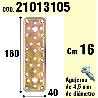 SOPORTE PARRA MADERA PLACA BICROMATADA 40X160 MM.