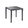 MESA RESINA RATAN ANTRACITA KING 80X80 CM.