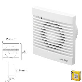EXTRACTOR HUMOS BAÑO 13 WATT. SALIDA Ø 98 MM.