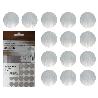 TAPATORNILLOS ADHESIVOS GRIS METALIZADO. (BLISTER 20 UNIDADES)