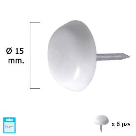 DESLIZANTE PEQUEÑO BLANCO Ø15 (BLISTER 8 UNIDADES)