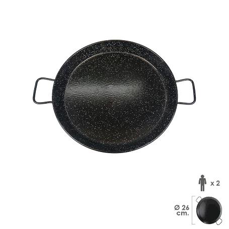 PAELLERA VALENCIANA ESMALTADA   2 PERSONAS / 26 CM.