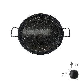 PAELLERA VALENCIANA ESMALTADA   3 PERSONAS/ 28 CM.