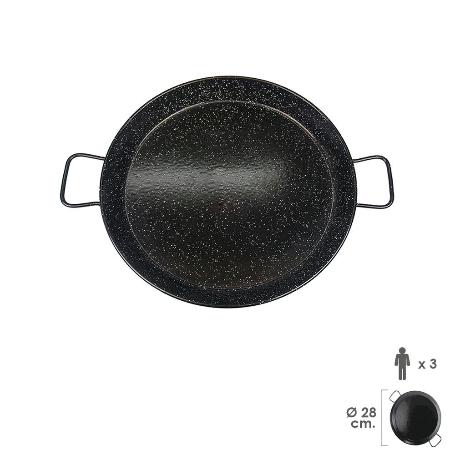 PAELLERA VALENCIANA ESMALTADA   3 PERSONAS/ 28 CM.