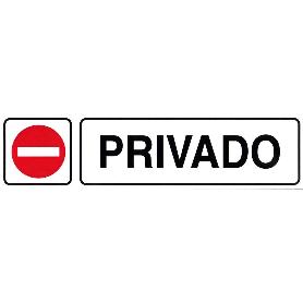 ROTULO ADHESIVO 250X63 MM. PRIVADO