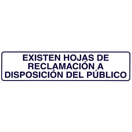 ROTULO ADHESIVO 250X63 MM. EXISTEN HOJAS RECLAMACIONES