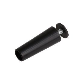 TOPE PERSIANA CON TORNILLO 60 MM. NEGRO
