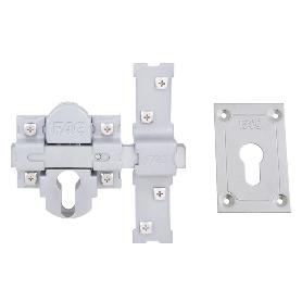 CERROJO FAC 311-L/ 80 PLATA SIN CILINDRO