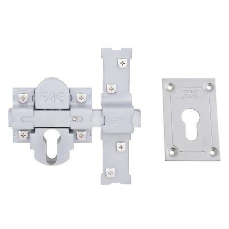 CERROJO FAC 311-L/ 80 PLATA SIN CILINDRO