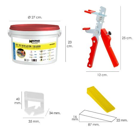 KIT NIVELADOR SOLADOR (PISTOLA, CALZOS Y CUÑAS)