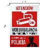 CARTEL ALARMA CONECTADA AVISO A POLICIA 21X 30 (ALT.) CM.