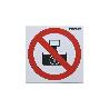 CARTEL PROHIBIDO HACER FOTOGRAFIAS 10,5X10,5 CM.