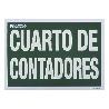 CARTEL CUARTO DE CONTADORES 30 X 21 (ALT.) CM.