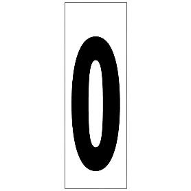 NUMERO ADHESIVO 46X140 MM.   Nº 0