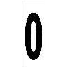 NUMERO ADHESIVO 46X140 MM.   Nº 0