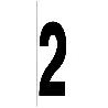 NUMERO ADHESIVO 46X140 MM.   Nº 2