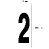 NUMERO ADHESIVO 46X140 MM.   Nº 2