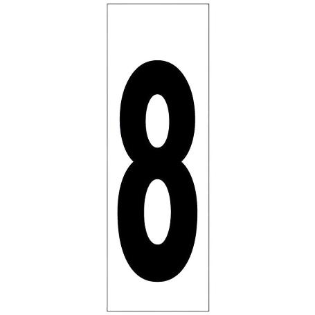 NUMERO ADHESIVO 46X140 MM.   Nº 8