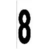 NUMERO ADHESIVO 46X140 MM.   Nº 8