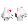ADAPTADOR / LADRON TRIPLE SCHUKO 16 A 250V CON INTERRUPTOR