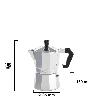 CAFETERA ALUMINIO 3 TAZAS (150 ML.) CLASSIC