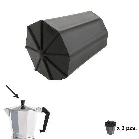 POMO CAFETERA ALUMINIO CLASSIC 2 / 3 / 6 / 9 Y 12 TAZAS (3 PIEZAS)