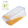 RECIPIENTE HERMETICO PLASTICO RECTANGULAR 240 ML. 12.5X8.5X4.5 (ALT.) CM.
