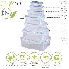RECIPIENTE HERMETICO PLASTICO RECTANGULAR 1.000 ML. 19X12.5X6.5 (ALT.) CM.