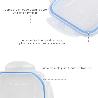 RECIPIENTE HERMETICO PLASTICO CUADRADO 1200 ML.  15X15X8 (ALT.) CM.