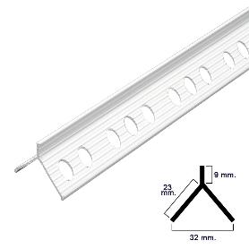 GUARDAVIVOS PVC FLECHA PARA MORTERO BARRA 2,5 METROS