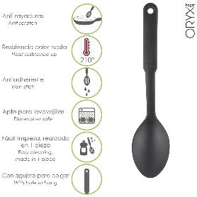 CUCHARA COCINA NYLON BASIC 30,5 X 7 CM.