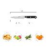 CUCHILLO GRENOBLE PATATERO PUNTILLA HOJA ACERO INOXIDABLE 11 CM. NEGRO