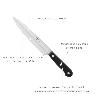 CUCHILLO GRENOBLE COCINA HOJA ACERO INOXIDABLE 17 CM. NEGRO