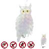 BUHO ESPANTAPAJAROS REFLECTANTE PARA COLGAR CON 2 CASCABELES (2 PIEZAS)