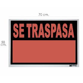 CARTEL SE TRASPASA 70 X 50(ALT.)  CM.