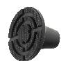 TACO GOMA BASTON NEGRO TUBO Ø 19 MM. / BASE Ø 85 MM. TIPO VENTOSA BOLSA 5 UNIDADES