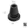 TACO GOMA BASTON NEGRO TUBO Ø 19 MM. / BASE Ø 55 MM. TIPO FUELLE BOLSA 25 UNIDADES
