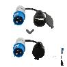 ADAPTADOR DE CLAVIJA CEE A SCHUKO, 2 POLOS + TIERRA. MAX. 16A. 230V