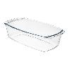 FUENTE CRISTAL PARA HORNO, 1.5 LITROS, MOLDE ESPECIAL REPOSTERIA, 27X14X7 CM.