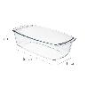 FUENTE CRISTAL PARA HORNO, 1.5 LITROS, MOLDE ESPECIAL REPOSTERIA, 27X14X7 CM.