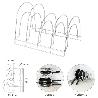 SOPORTE VERTICAL 5 NIVELES PARA SARTENES, TAPADERAS, ACERO CROMADO