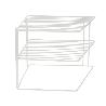 ESTANTE FORMA DE ESQUINA PARA COCINA, 90 GRADOS, 3 NIVELES