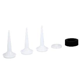 SET ACCESORIOS PARA PISTOLA ALUMINIO / ACERO APLICAR MORTERO 660 CC. 02210502