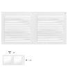 REJILLA VENTILACION ATORNILLABLE DOBLE 30X15 CM. COLOR BLANCA
